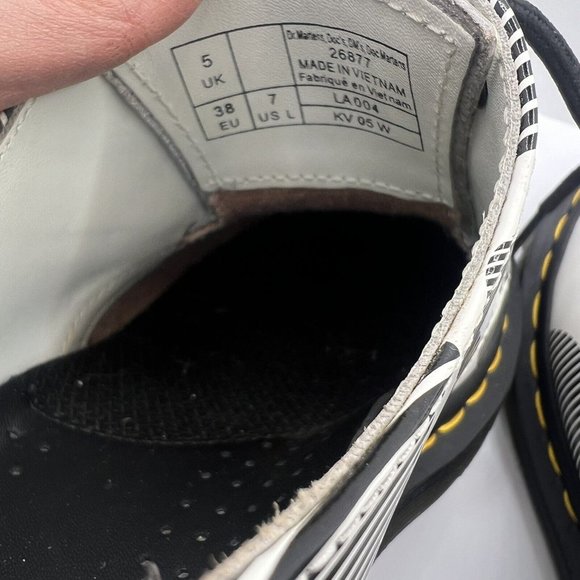 Dr. Martens 1461 Polka Dot Smooth Leather Oxford Shoes Womens 7 /38 White Black - Picture 6 of 10